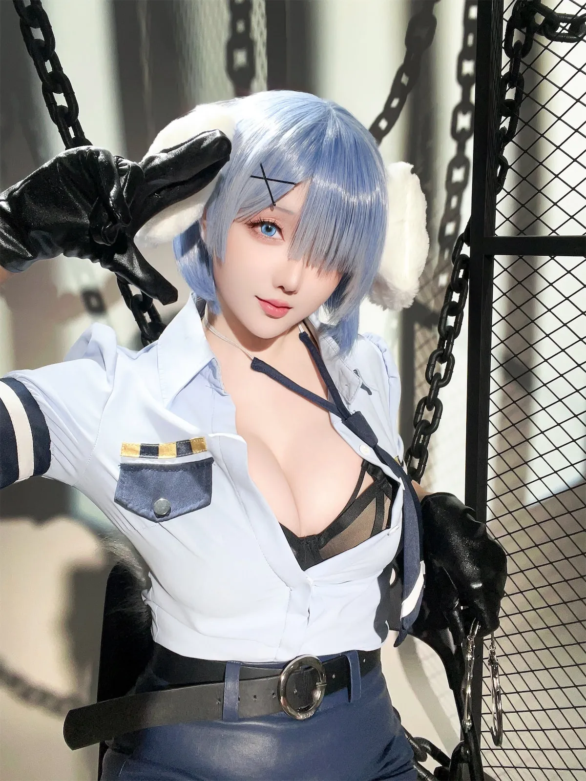 Hoshilily (星之迟迟) Rem Dog-Eared Police Officer - ReZero-erohere99.webp